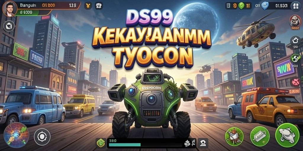 Screenshot gameplay DS99 menunjukkan suasana bisnis yang menegangkan.