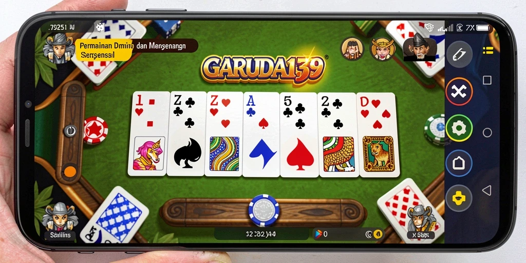 Screenshot utama GARUDA138 menampilkan gameplay seru Domino.