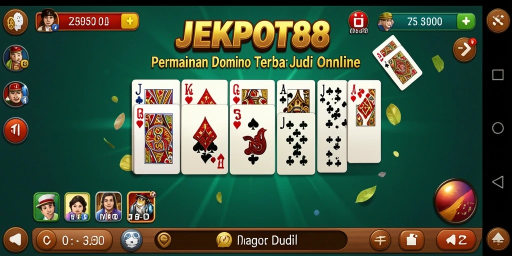 Tampilan gameplay JEKPOT88 yang seru dan interaktif dalam permainan Domino.
