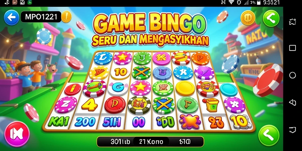 Screenshot MPO1221 menampilkan gameplay Bingo yang seru.