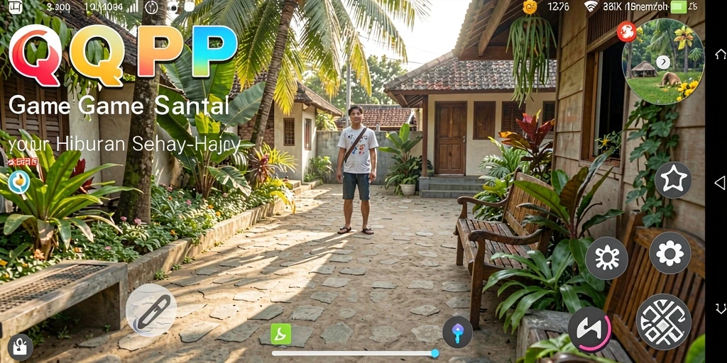 Tampilan gameplay menyenangkan dari QQRP dengan karakter yang lucu.