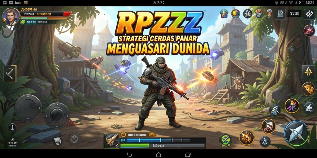 Tampilan gameplay strategi yang menawan dan mendebarkan dari RPZZZ.