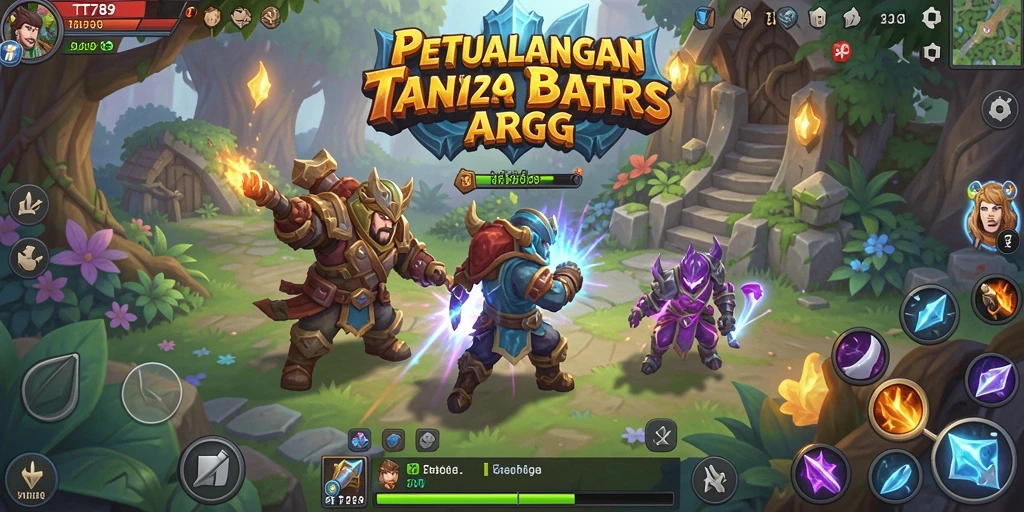 Screenshot utama TT789 menampilkan aksi pertempuran epik dalam gameplay ARPG.